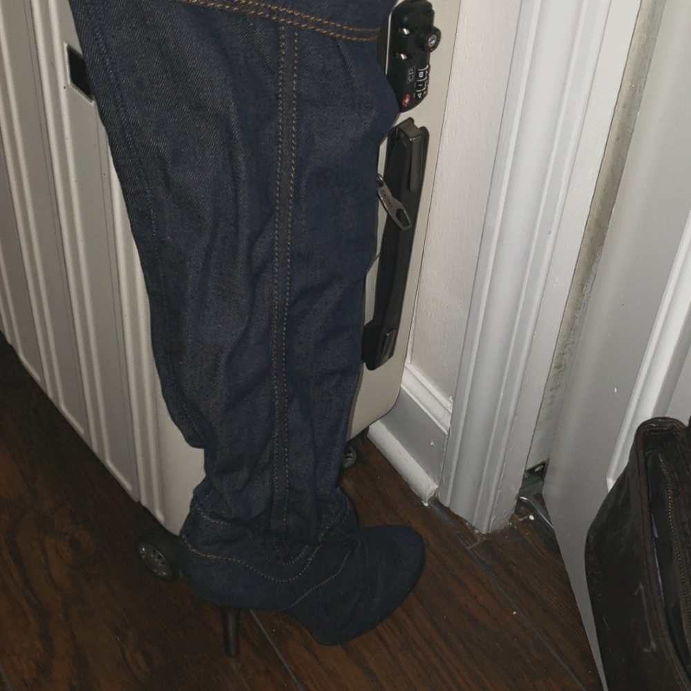 Over the knee Denim Boots